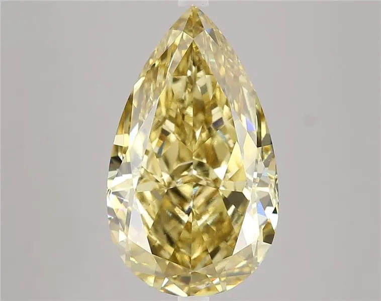 7.04ct Pear Lab Grown Diamond (Colour Fancy Yellow, Clarity VVS2, IGI Certified)
