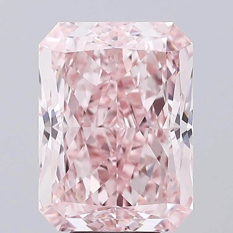 7.04ct Radiant Lab Grown Diamond (Colour Fancy Vivid Pink, Clarity VVS2, IGI Certified)
