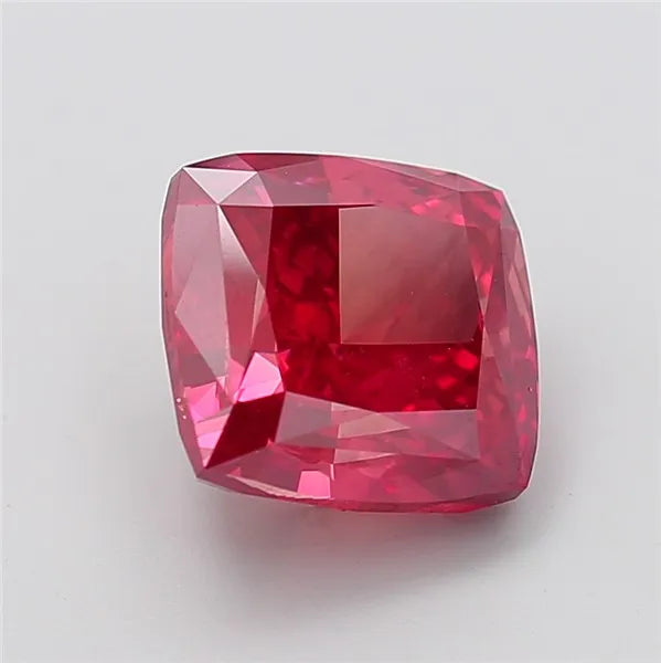 7.05ct Cushion modified Lab Grown Diamond (Colour Fancy Vivid Red, Clarity VS1, IGI Certified)