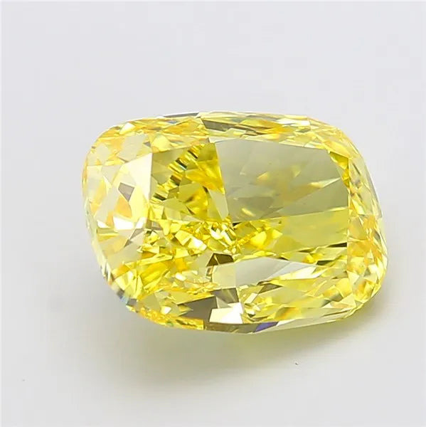 7.05ct Cushion modified Lab Grown Diamond (Colour Fancy Vivid Yellow, Clarity VS1, IGI Certified)