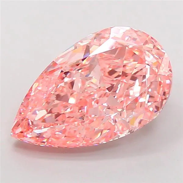 7.05ct Pear Lab Grown Diamond (Colour Fancy Vivid Pink, Clarity VS1, IGI Certified)