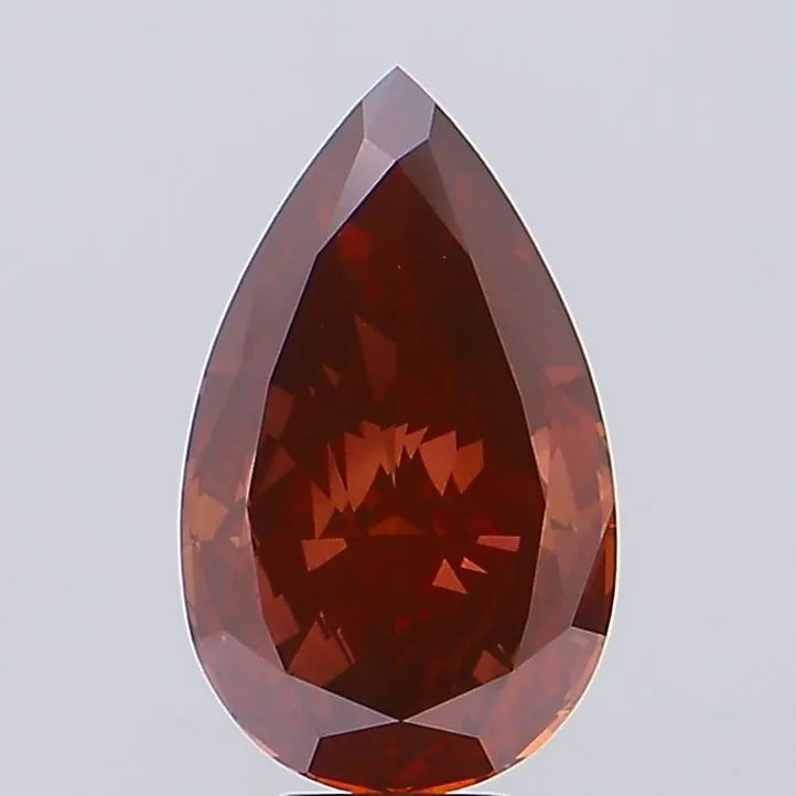 7.05ct Pear Lab Grown Diamond (Colour Fancy Vivid Red, Clarity VS2, Uncertified)