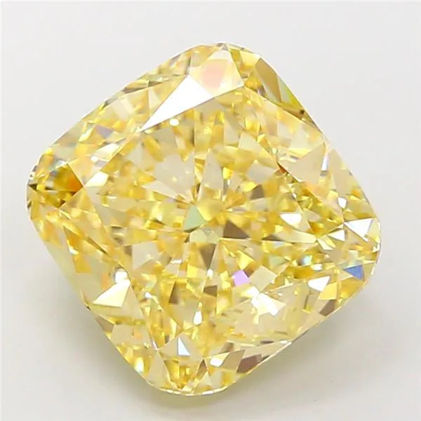 7.07ct Cushion modified Lab Grown Diamond (Colour Fancy Yellow, Clarity VS1, IGI Certified)