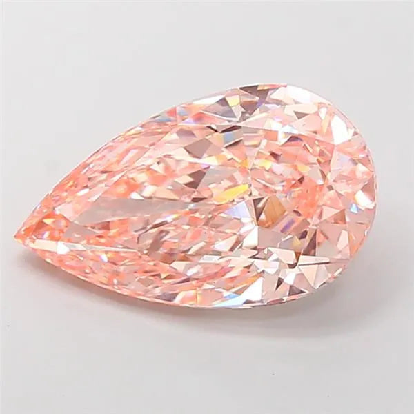 7.08ct Pear Lab Grown Diamond (Colour Fancy Vivid Pink, Clarity VS1, IGI Certified)