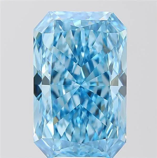 7.09ct Radiant Lab Grown Diamond (Colour Fancy Vivid Blue, Clarity VS1, IGI Certified)