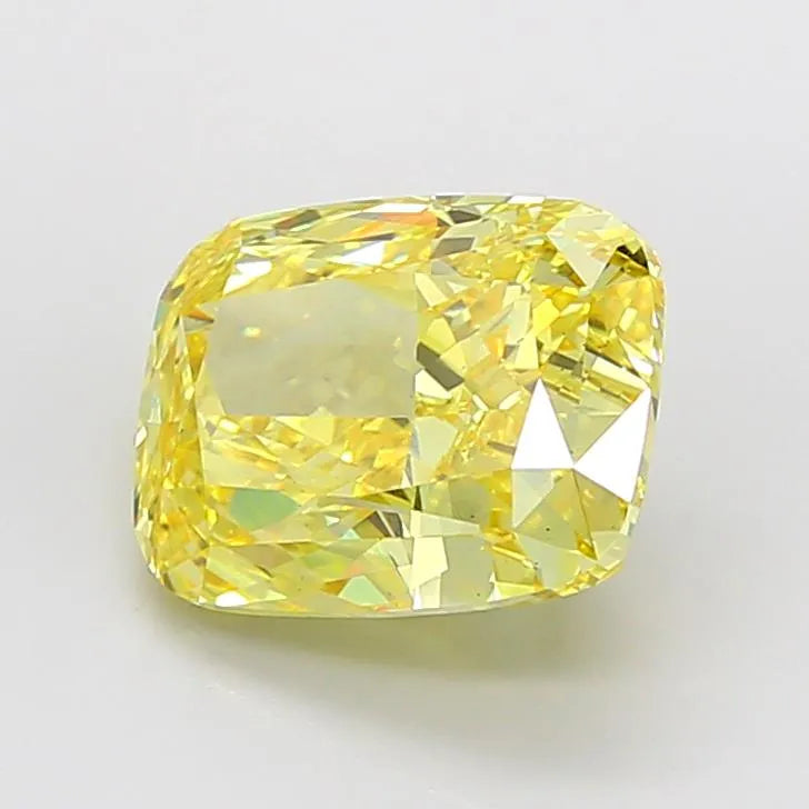 7.10ct Cushion modified Lab Grown Diamond (Colour Fancy Vivid Yellow, Clarity VS2, IGI Certified)