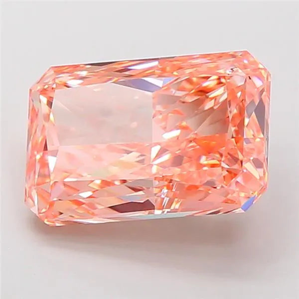 7.10ct Radiant Lab Grown Diamond (Colour Fancy Intense Pinkish Orange, Clarity VVS2, IGI Certified)