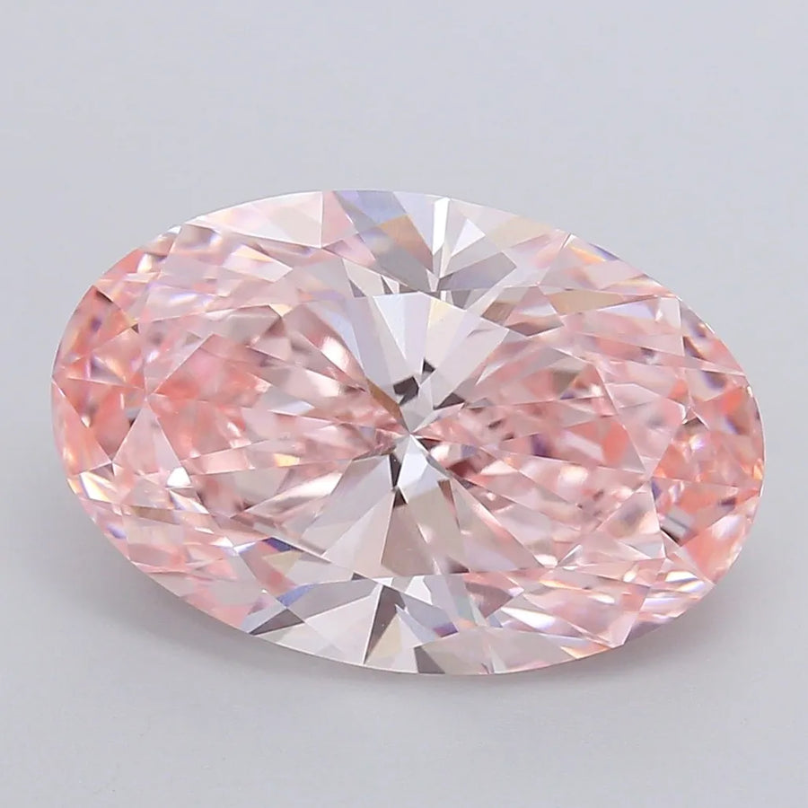 7.11ct Oval Lab Grown Diamond (Colour Fancy Vivid Pink, Clarity VVS2, IGI Certified)