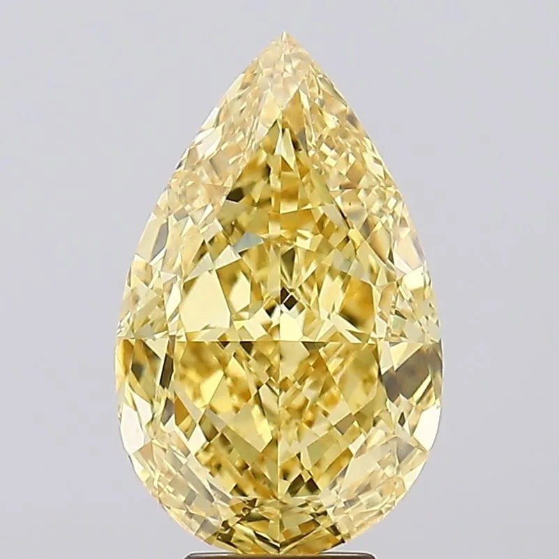 7.15ct Pear Lab Grown Diamond (Colour Fancy Intense Yellow, Clarity VVS2, IGI Certified)