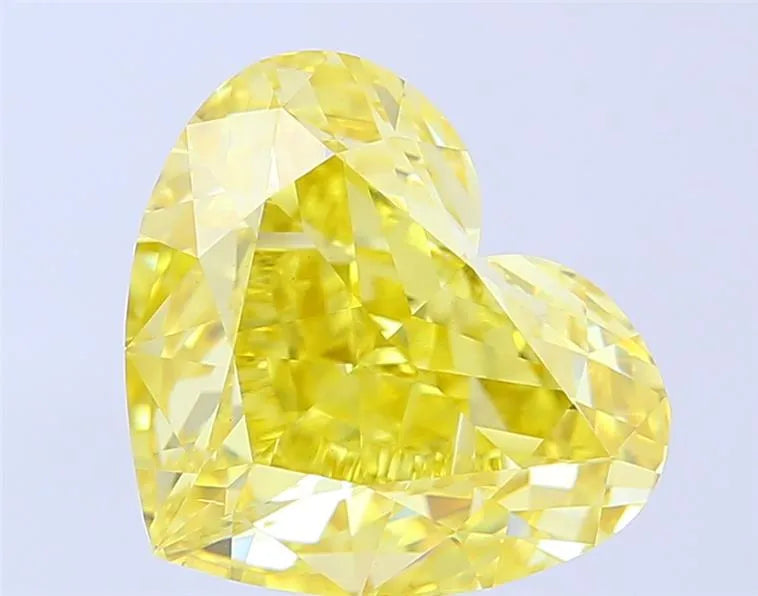 7.26ct Heart Lab Grown Diamond (Colour Fancy Intense Yellow, Clarity VS1, IGI Certified)