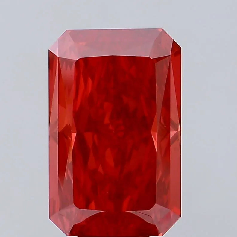 7.50ct Radiant Lab Grown Diamond (Colour Fancy Vivid Red, Clarity VS1, IGI Certified)