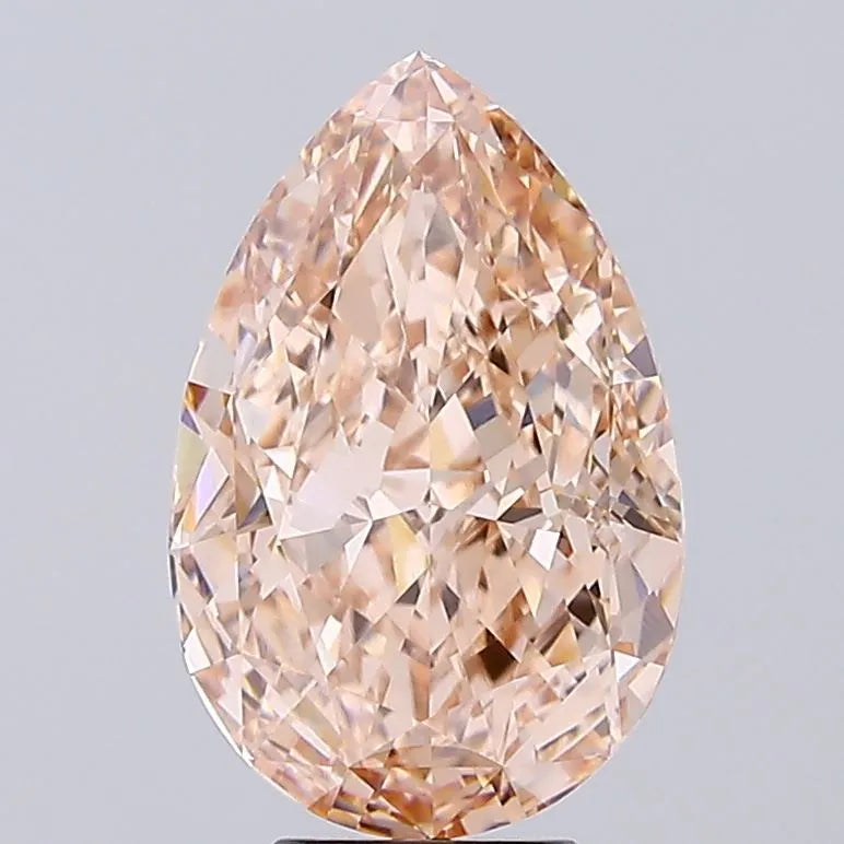 7.51ct Pear Lab Grown Diamond (Colour Fancy Light Pinkish Brown, Clarity VVS2, IGI Certified)