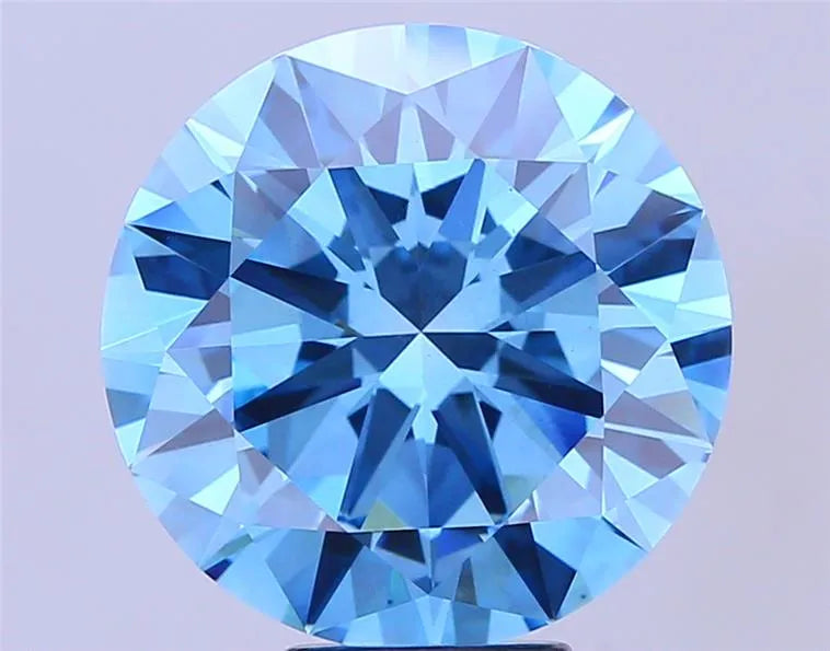 7.51ct Round Lab Grown Diamond (Colour Fancy Vivid Blue, Clarity VS1, Cut ID, IGI Certified)