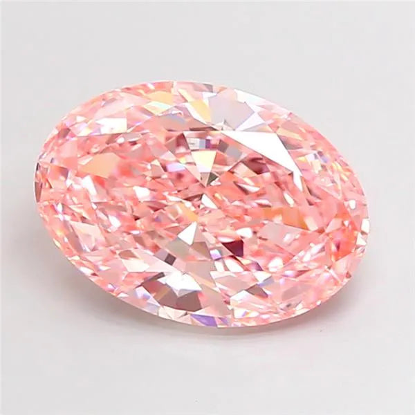 7.53ct Oval Lab Grown Diamond (Colour Fancy Vivid Pink, Clarity VS1, IGI Certified)
