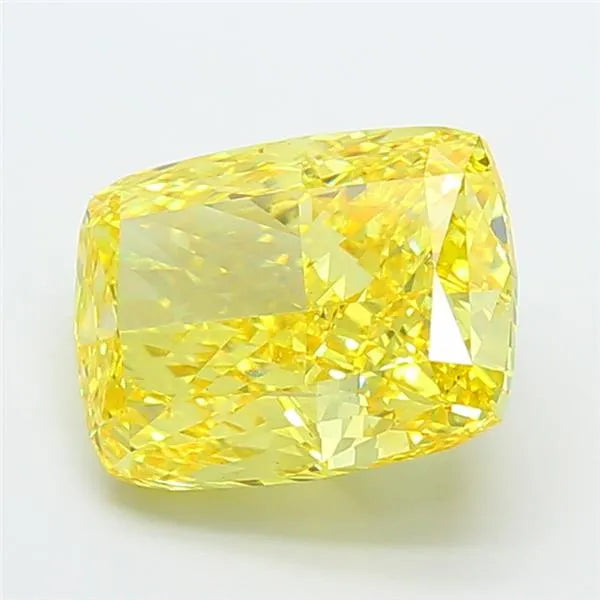 7.54ct Cushion modified Lab Grown Diamond (Colour Fancy Vivid Yellow, Clarity VS1, IGI Certified)