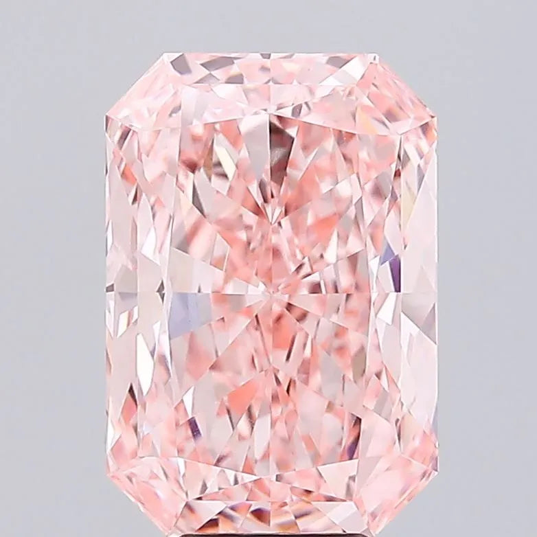 7.56ct Radiant Lab Grown Diamond (Colour Fancy Vivid Pink, Clarity VVS2, IGI Certified)