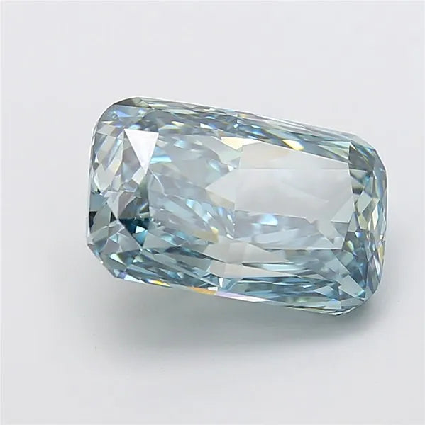 7.57ct Cushion modified Lab Grown Diamond (Colour Fancy Vivid Green Blue, Clarity VVS2, IGI Certified)