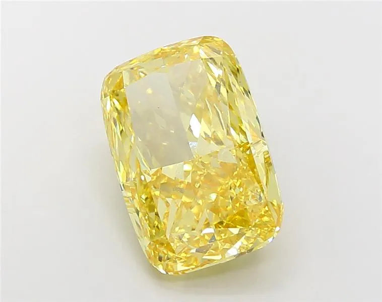 7.68ct Cushion modified Lab Grown Diamond (Colour Fancy Vivid Yellow, Clarity VS1, IGI Certified)