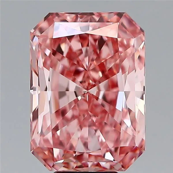 7.69ct Radiant Lab Grown Diamond (Colour Fancy Vivid Pink, Clarity VVS2, IGI Certified)