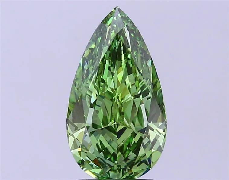 2.52ct Pear Lab Grown Diamond (Colour Fancy Vivid Green, Clarity VS2, IGI Certified)