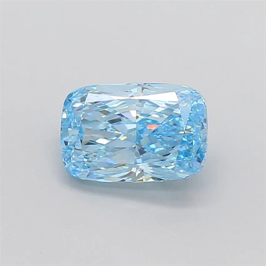 3.18ct Cushion modified Lab Grown Diamond (Colour Fancy Vivid Blue, Clarity VVS2, IGI Certified)
