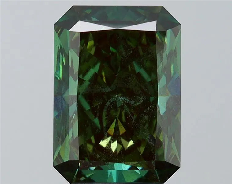 4.08ct Radiant Lab Grown Diamond (Colour Fancy Deep Green, Clarity VS1, IGI Certified)