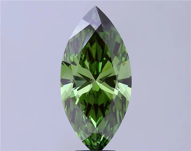 8.01ct Marquise Lab Grown Diamond (Colour Fancy Vivid Green, Clarity VS2, IGI Certified)