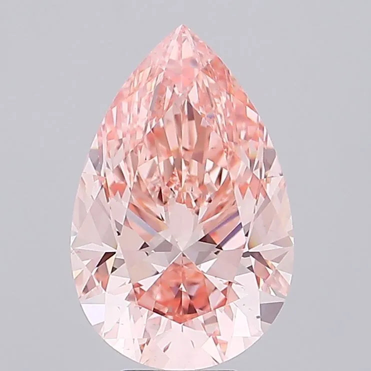 8.02ct Pear Lab Grown Diamond (Colour Fancy Intense Pink, Clarity VS2, IGI Certified)