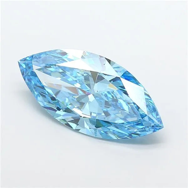 8.03ct Marquise Lab Grown Diamond (Colour Fancy Vivid Blue, Clarity VS1, IGI Certified)