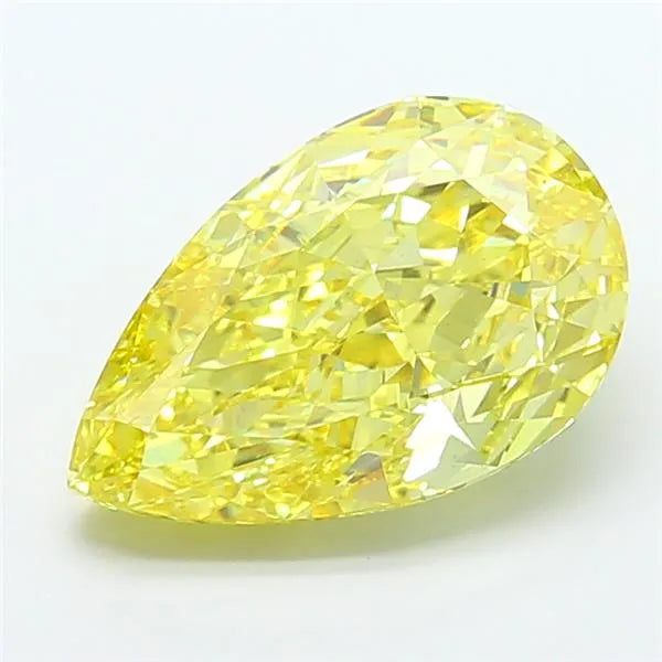 8.06ct Pear Lab Grown Diamond (Colour Fancy Vivid Yellow, Clarity VS1, IGI Certified)