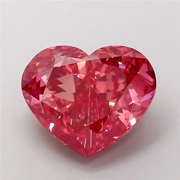 8.07ct Heart Lab Grown Diamond (Colour Fancy Vivid Pink, Clarity VS1, IGI Certified)