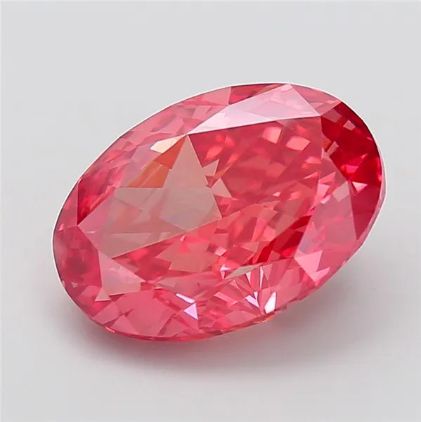 8.07ct Oval Lab Grown Diamond (Colour Fancy Vivid Pink, Clarity VVS2, IGI Certified)