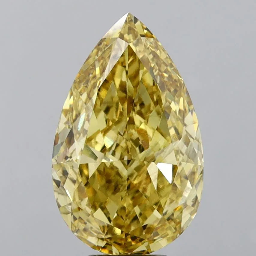 8.07ct Pear Lab Grown Diamond (Colour Fancy Intense Yellow, Clarity VS2, IGI Certified)