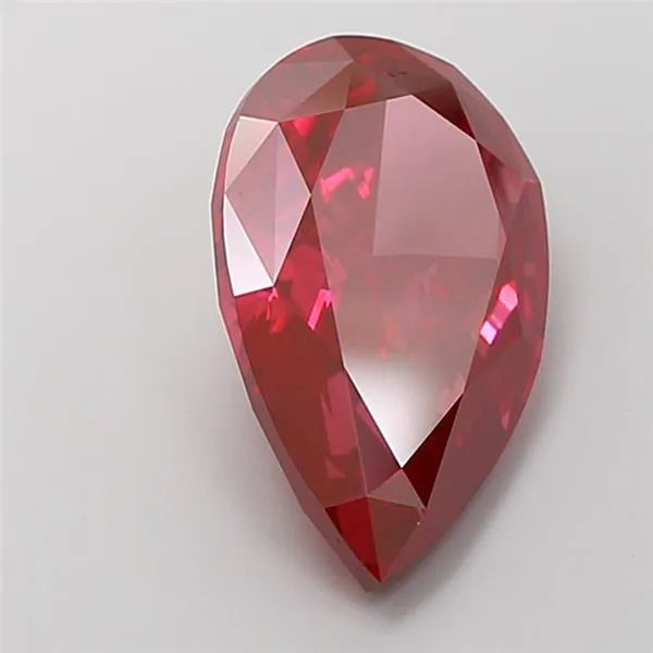 8.07ct Pear Lab Grown Diamond (Colour Fancy Vivid Red, Clarity VS1, Uncertified)