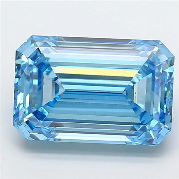 8.08ct Emerald Lab Grown Diamond (Colour Fancy Vivid Blue, Clarity VS2, IGI Certified)