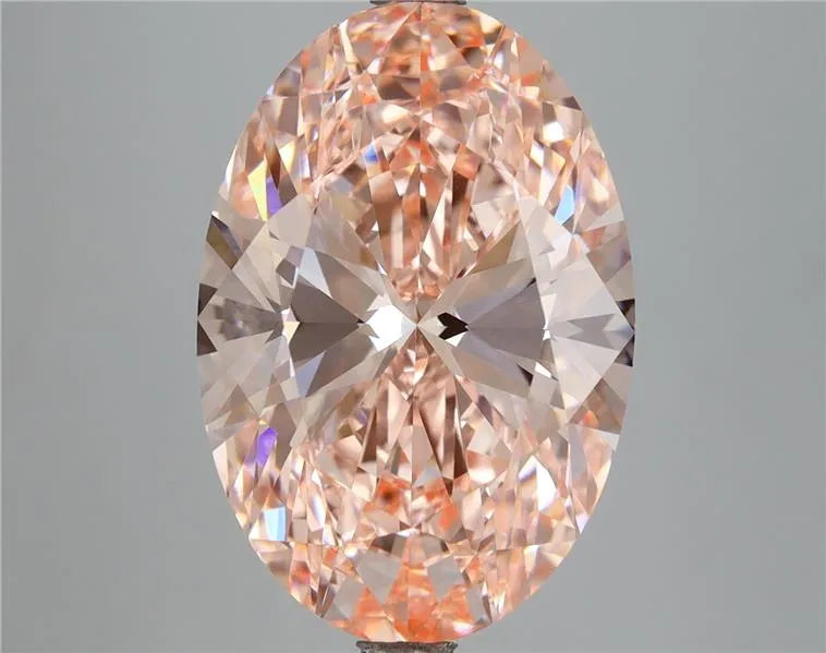8.11ct Oval Lab Grown Diamond (Colour Fancy Vivid Pink, Clarity VVS2, IGI Certified)