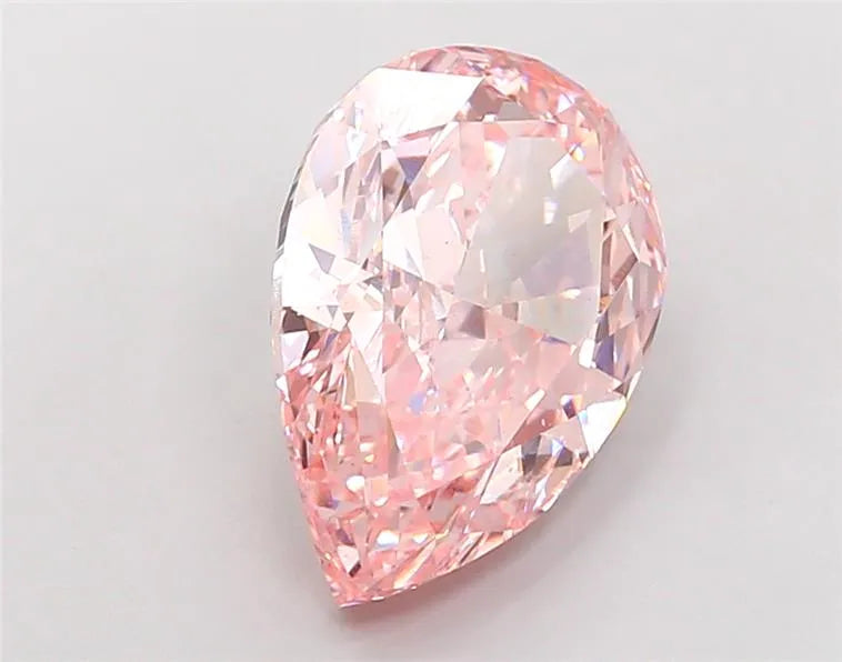 8.11ct Pear Lab Grown Diamond (Colour Fancy Vivid Pink, Clarity VS2, IGI Certified)
