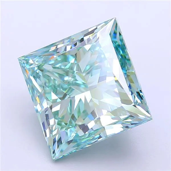 8.36ct Princess Lab Grown Diamond (Colour Fancy Intense Blueish Green, Clarity VS1, IGI Certified)