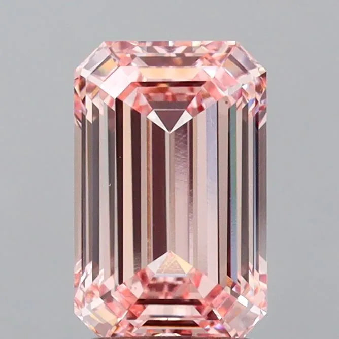 2.06ct Emerald Lab Grown Diamond (Colour Fancy Intense Pink, Clarity VS2, IGI Certified)