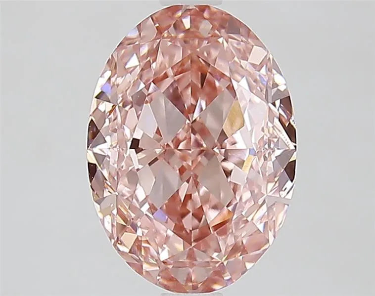 2.82ct Oval Lab Grown Diamond (Colour Fancy Vivid Pink, Clarity VVS2, IGI Certified)