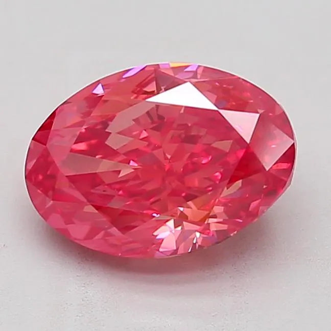 5.16ct Oval Lab Grown Diamond (Colour Fancy Vivid Pink, Clarity VS1, Uncertified)