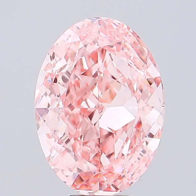 9.00ct Oval Lab Grown Diamond (Colour Fancy Vivid Pink, Clarity VS1, IGI Certified)