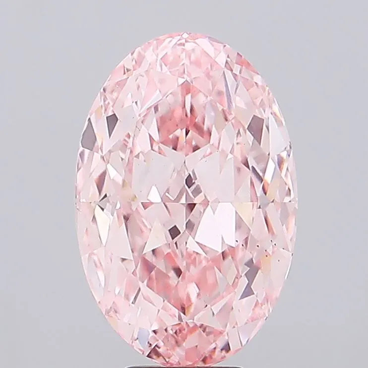 9.03ct Oval Lab Grown Diamond (Colour Fancy Intense Pink, Clarity VS2, IGI Certified)