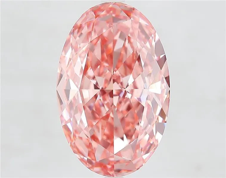 9.03ct Oval Lab Grown Diamond (Colour Fancy Vivid Pink, Clarity VVS2, IGI Certified)