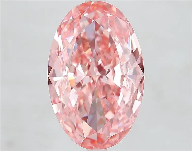 9.03ct Oval Lab Grown Diamond (Colour Fancy Vivid Pink, Clarity VVS2, IGI Certified)