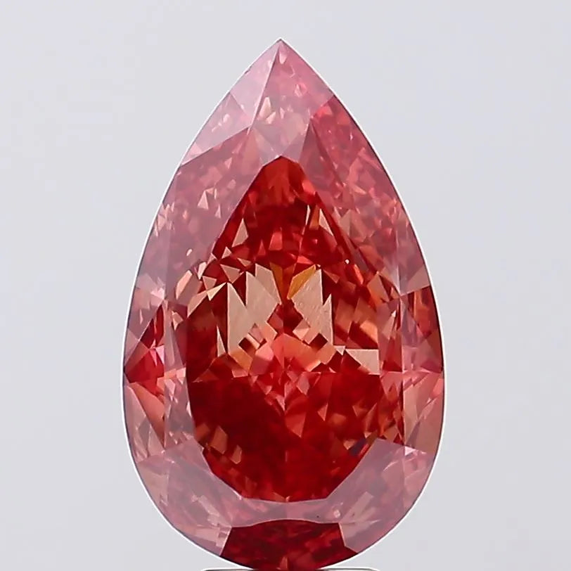 9.06ct Pear Lab Grown Diamond (Colour Fancy Vivid Pink, Clarity VS2, IGI Certified)