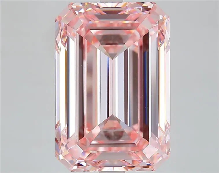 9.30ct Emerald Lab Grown Diamond (Colour Fancy Intense Pink, Clarity VVS2, IGI Certified)