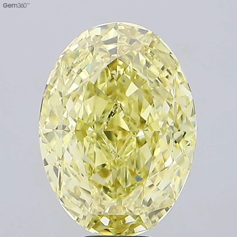 9.30ct Oval Lab Grown Diamond (Colour Fancy Intense Yellow, Clarity VVS2, IGI Certified)