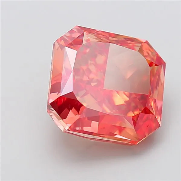 9.49ct Square radiant Lab Grown Diamond (Colour Fancy Intense Pink, Clarity VS1, IGI Certified)