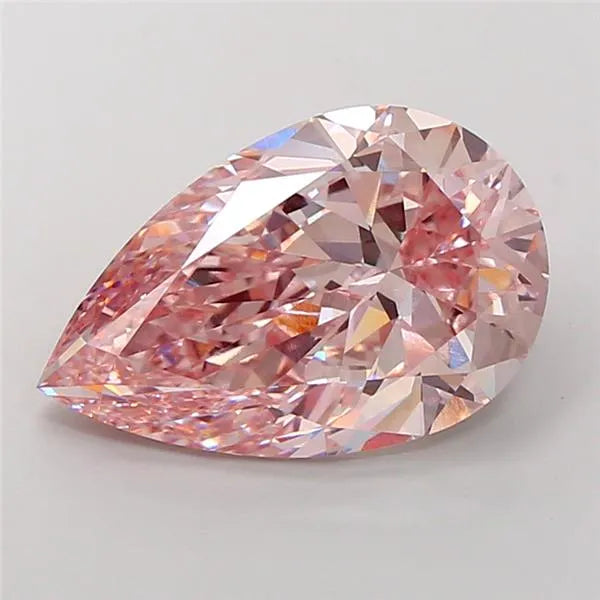 9.54ct Pear Lab Grown Diamond (Colour Fancy Intense Pink, Clarity VS1, IGI Certified)